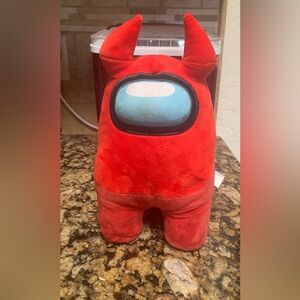 Among Us Red Plush With Devil Horns